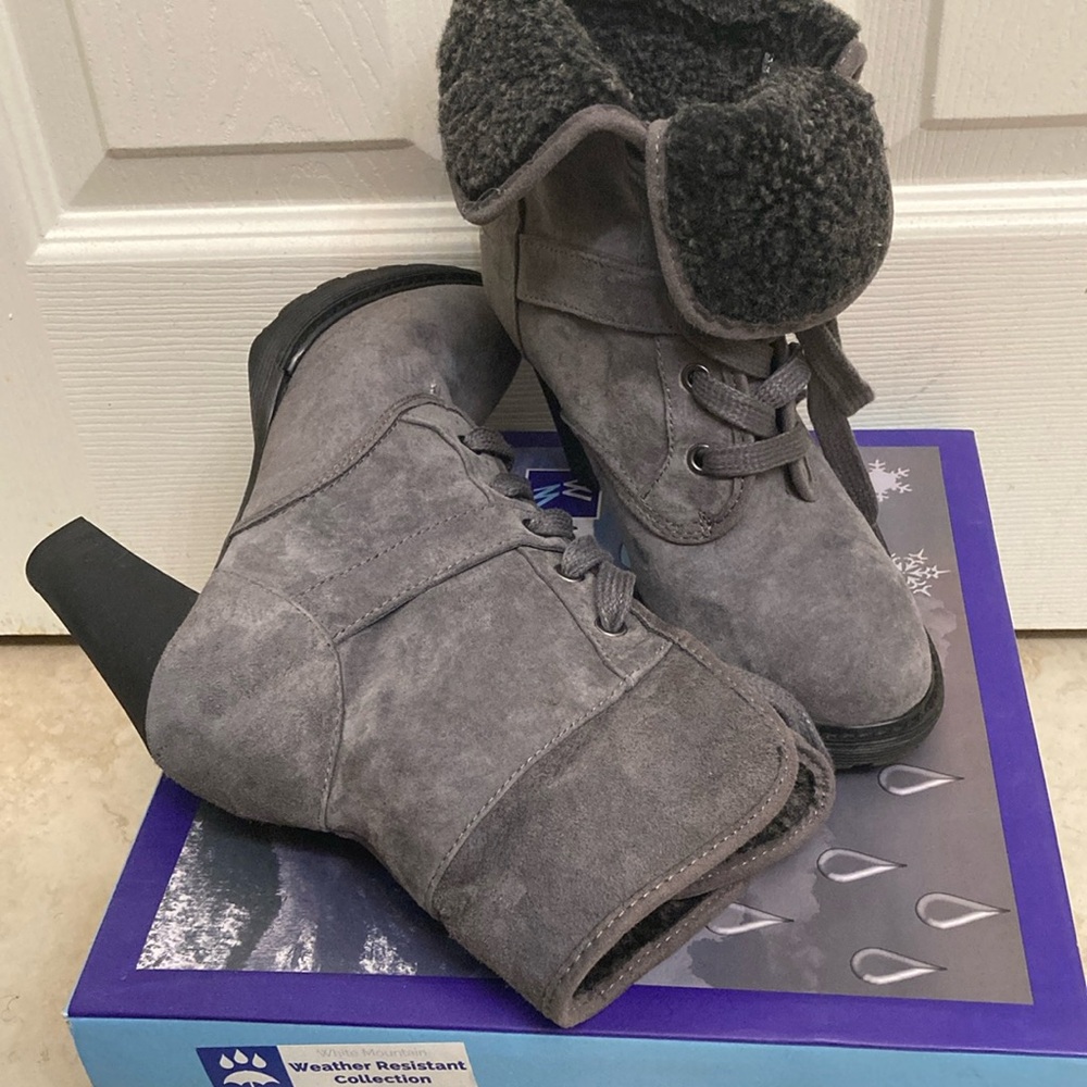 Gray Weather Resistant Women's Boots